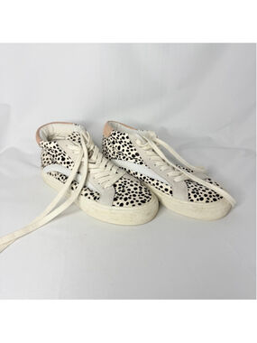 Madewell Sneakers Spotted White Black Calf Hair Size 8